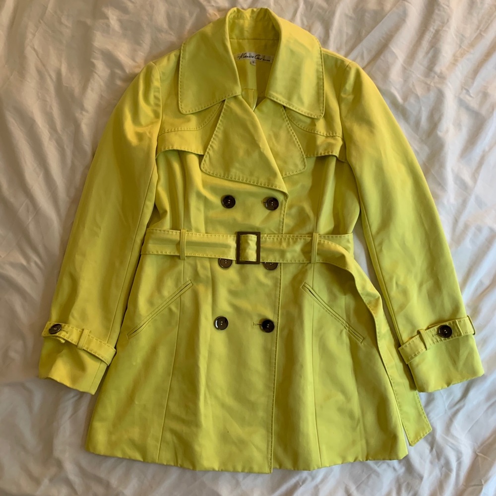 Kenneth Cole Neon Yellow Trench